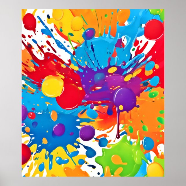 Abstract Art Splash Poster (Front)