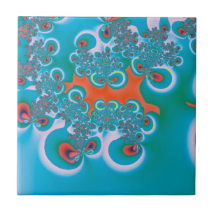 Abstract Art Spring Garden Tile