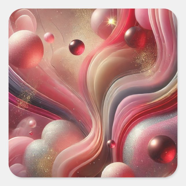 Abstract Art Square Sticker (Front)