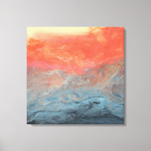 Abstract Art - "Stormy Sunset" Canvas Print