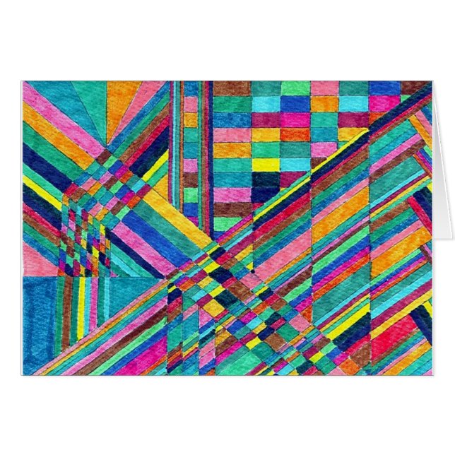 Abstract Art Study Pastels from 1960's Blank Card (Front Horizontal)