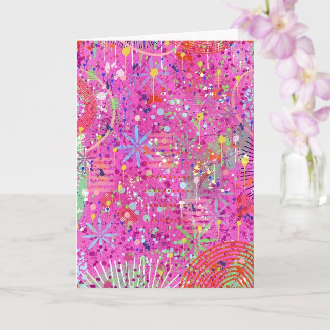 Abstract Art: Summertime Dreams Card (Orchid)