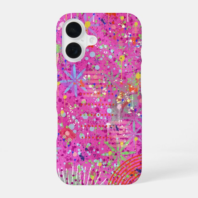 Abstract Art: Summertime Dreams iPhone 16 Case (Back)