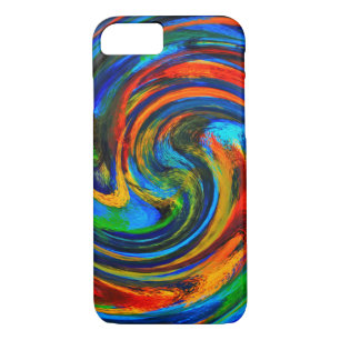 Abstract Art Swirl Colourful Paint Background #10 iPhone 8/7 Case