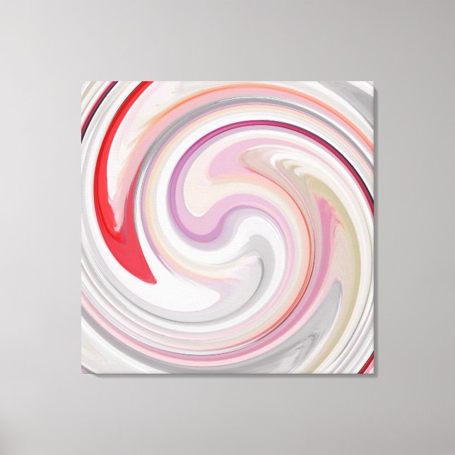 Abstract Art Swirl Colourful Paint Background #29 Canvas Print (Front)