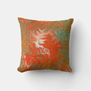 Abstract Art Swirls As Luck Would Have It Cushion