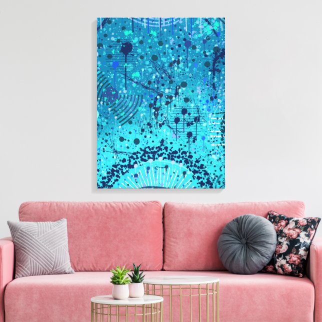 Abstract Art: Symphony on the Sea Canvas Print (Insitu(LivingRoom))