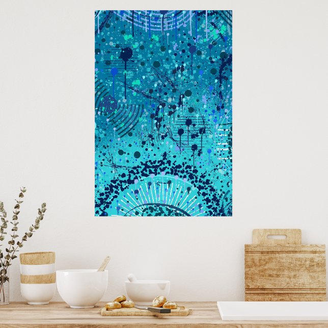 Abstract Art: Symphony on the Sea Poster (Kitchen)