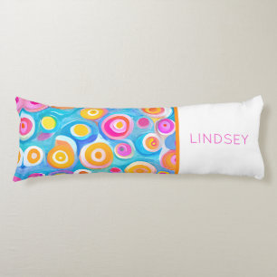 Abstract Art Teens Dorm Colourful Circles Fun Body Cushion