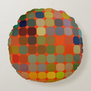 Abstract art texture. Colorful texture. Modern art Round Cushion