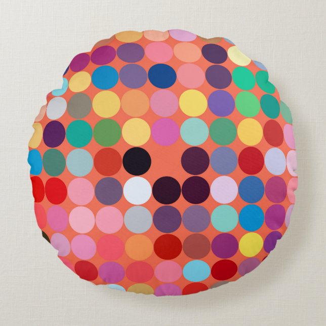 Abstract art texture. Colourful texture. Modern ar Round Cushion (Front)