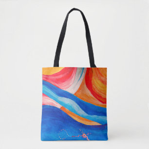Abstract art textured background, closeup fragment tote bag