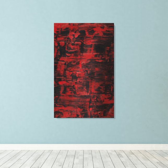 Abstract Art: The Severed Cord Canvas Print (Insitu(Wood Floor))