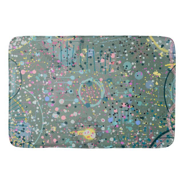 Abstract Art: Through the Meadow  Bath Mat (Front)