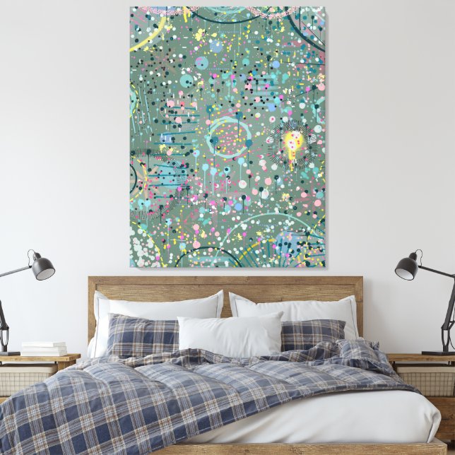 Abstract Art: Through the Meadow  Canvas Print (Insitu(Bedroom))