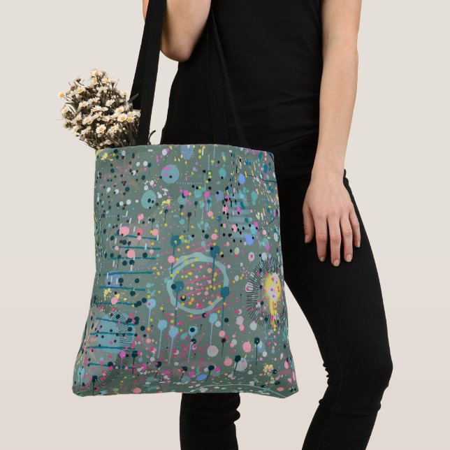 Abstract Art: Through the Meadow  Tote Bag (Close Up)