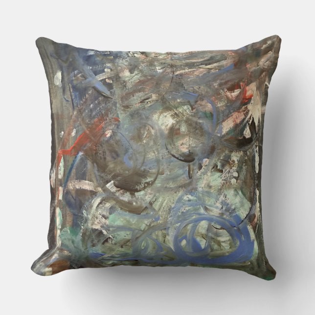 Abstract Art Throw Pillow (Front)