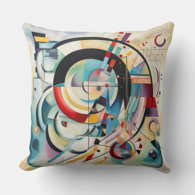 Abstract Art Throw Pillow (Front)