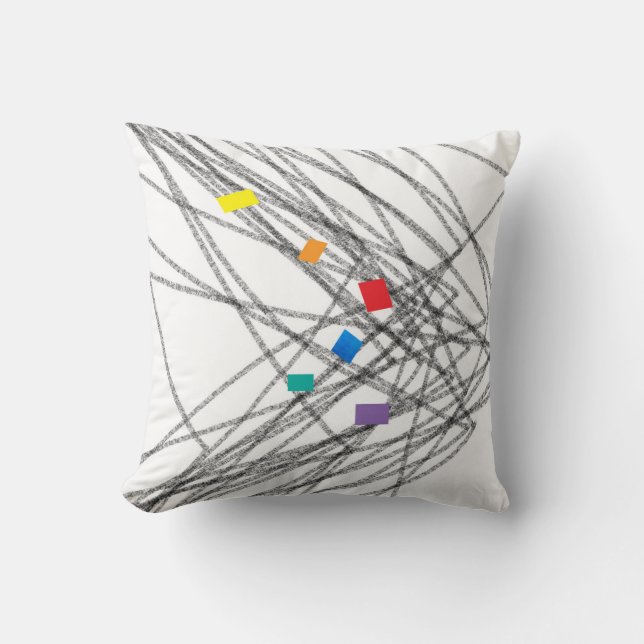 abstract art throw pillow for home decor (Front)