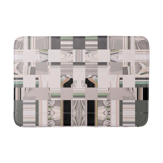 Abstract Art Tiled Bath Mat (Front)