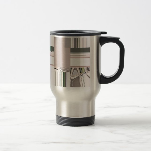 Abstract Art Tiled Travel Mug (Right)
