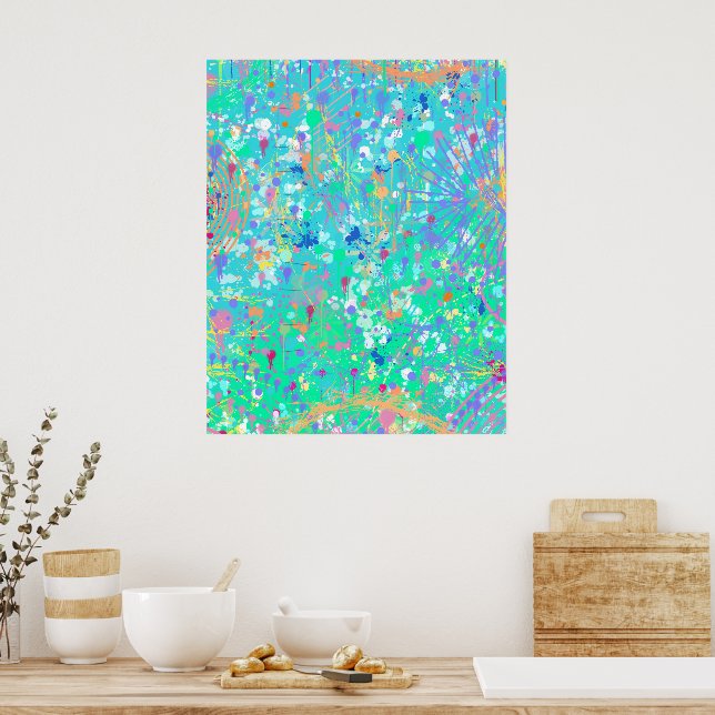 Abstract Art: Tiny Sea Creatures  Poster (Kitchen)