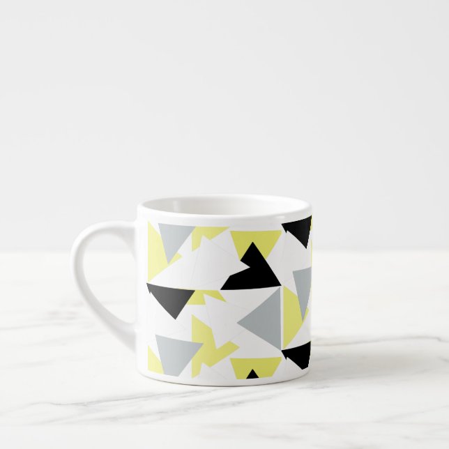 Abstract Art Triangle Pyramid Pattern Coffee Mug (Left)