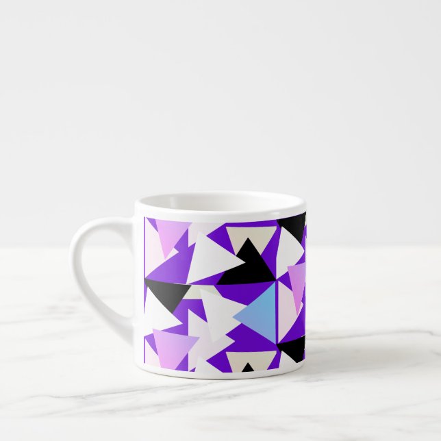 Abstract Art Triangle Pyramid Pattern Coffee Mug (Left)