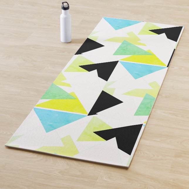 Abstract Art Triangle Pyramid Pattern Yoga Mat (In Situ)