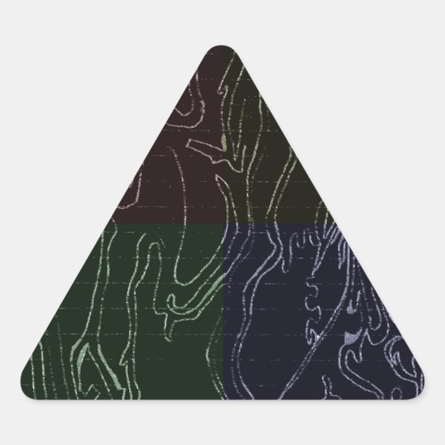 Abstract Art Triangle Sticker (Front)