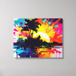 Abstract Art - Tropical Island Canvas Print