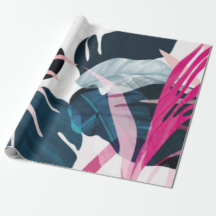 Abstract art tropical leaves background. Wallpaper Wrapping Paper