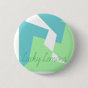 Abstract Art Turquoise Blue Green 6 Cm Round Badge