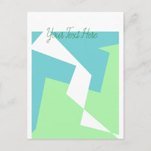 Abstract Art Turquoise Blue Green Postcard