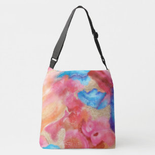 Abstract Art Turquoise  Crossbody Bag
