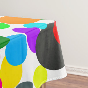 Abstract Art Turquoise Green Blue White Tablecloth