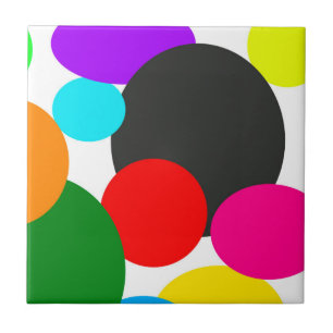 Abstract Art Turquoise Green Blue White Tile