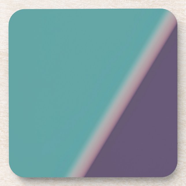 Abstract Art Turquoise Purple Coaster (Front)