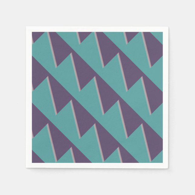 Abstract Art Turquoise Purple Napkin (Front)