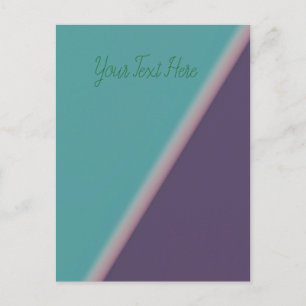 Abstract Art Turquoise Purple Postcard