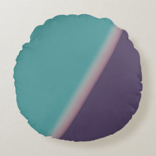 Abstract Art Turquoise Purple Round Cushion