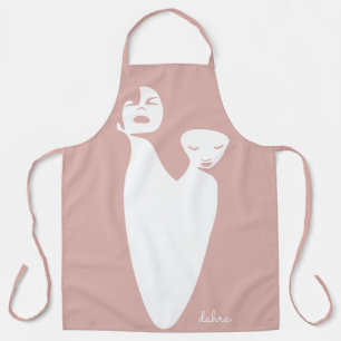 Abstract Art Two Black Women Apron