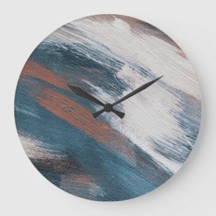 Abstract Art: Versatile Brush Strokes. Large Clock