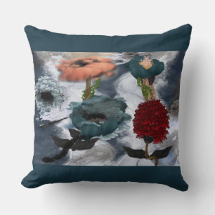 Abstract Art Watercolor Floral Cushion