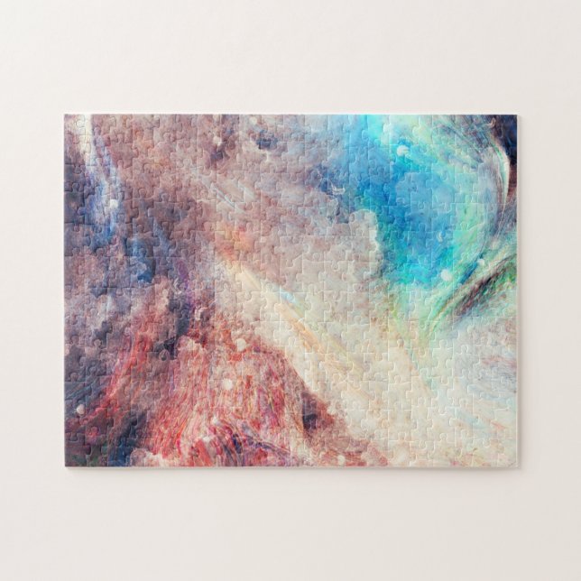 Abstract art watercolor jigsaw puzzle (Horizontal)