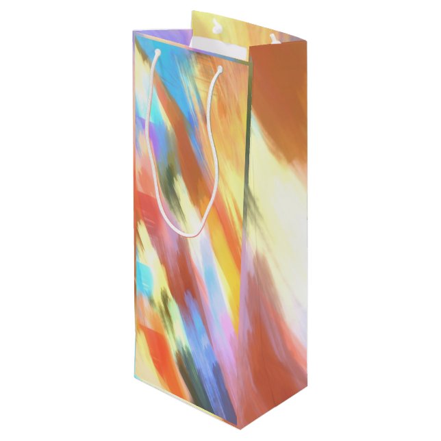  Abstract Art Wine Gift Bag (Back Angled)