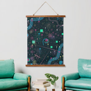 Abstract Art: Winter Skies Hanging Tapestry