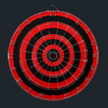 Abstract Art with Circles in Black & Red Dartboard<br><div class="desc">Abstract art with circle geometric shapes in black and red.</div>