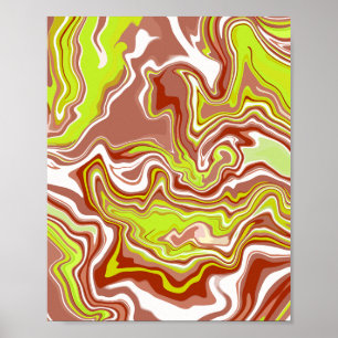Abstract Art with Earthy & Vibrant Tones Poster