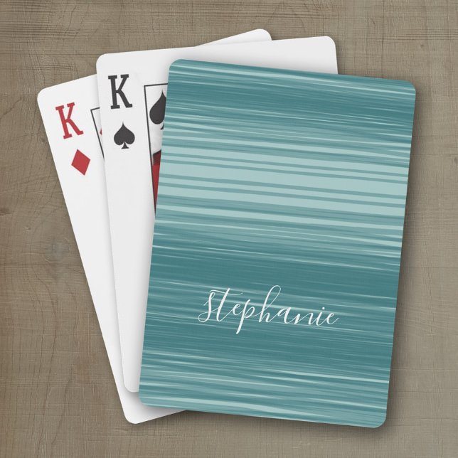 Abstract Art with Modern Script Name Playing Cards (Personalized playing cards)